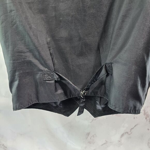 Wilson Leather Vest Womens Medium Black 80s 90s Western Disco Button Vintage - Picture 7 of 9